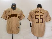 Cheap Men's San Diego Padres #55 Sean Manaea Khaki Cool Base Stitched Jersey