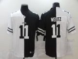 Wholesale Cheap Men's Philadelphia Eagles #11 Carson Wentz White Black Peaceful Coexisting 2020 Vapor Untouchable Stitched NFL Nike Limited Jersey