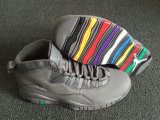 Wholesale Cheap Air Jordan 10 Retro Rainbow Sole Wolf Grey