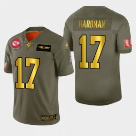 Wholesale Cheap Kansas City Chiefs #17 Mecole Hardman Men\'s Nike Olive Gold 2019 Salute to Service Limited NFL 100 Jersey