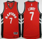 Wholesale Cheap Men's Toronto Raptors #7 Kyle Lowry Revolution 30 Swingman 2015-16 New Red Jersey