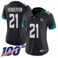 Wholesale Cheap Nike Jaguars #21 C.J. Henderson Black Team Color Women's Stitched NFL 100th Season Vapor Untouchable Limited Jersey