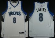 Wholesale Cheap Minnesota Timberwolves #8 Zach LaVine Revolution 30 Swingman 2014 New White Jersey