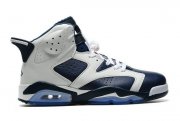 Wholesale Cheap Air Jordan 6 Retro Shoes White/Dark Blue