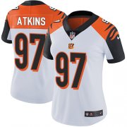 Wholesale Cheap Nike Bengals #97 Geno Atkins White Women's Stitched NFL Vapor Untouchable Limited Jersey