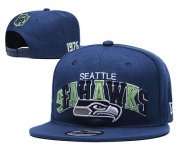 Wholesale Cheap Seahawks Team Logo Navy 1976 Anniversary Adjustable Hat YD