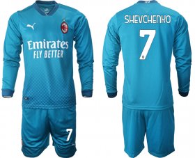 Wholesale Cheap 2021 Men AC milan away long sleeve 7 soccer jerseys