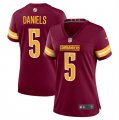 Cheap Women's Washington Commanders #5 Jayden Daniels Burgundy 2024 Draft Football Stitched Jersey(Run Small)