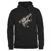 Wholesale Cheap Men's Arizona Coyotes Black Rink Warrior Pullover Hoodie