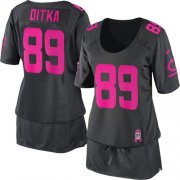 Wholesale Cheap Nike Bears #89 Mike Ditka Dark Grey Women's Breast Cancer Awareness Stitched NFL Elite Jersey