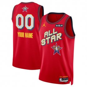 Cheap Men\'s 2025 All-Star Active Player Custom Red Stitched Basketball Jersey