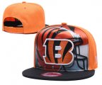 Wholesale Cheap Bengals Team Logo Yellow Black Adjustable Leather Hat TX