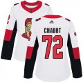 Wholesale Cheap Adidas Senators #72 Thomas Chabot White Road Authentic Women's Stitched NHL Jersey