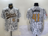 Cheap Men's New Orleans Saints #41 Alvin Kamara Arctic Camo 2024 Salute to Service Stitched Baseball Jerseys