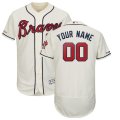 Wholesale Cheap Atlanta Braves Majestic Alternate 2019 Authentic Collection Flex Base Custom Jersey Cream