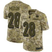 Wholesale Cheap Nike Bengals #28 Joe Mixon Camo Youth Stitched NFL Limited 2018 Salute to Service Jersey