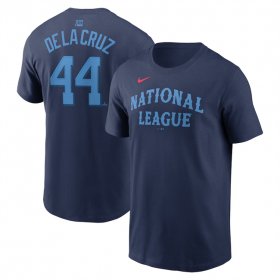 Men\'s National League #44 Elly De La Cruz Navy 2024 All-Star Name & Number T-Shirt