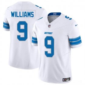 Cheap Men\'s Detroit Lions #9 Jameson Williams White 2024 F.U.S.E. Vapor Limited Stitched Jersey