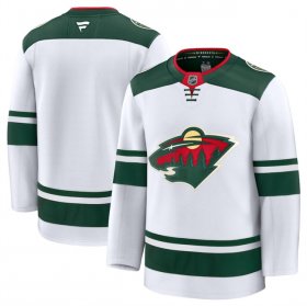 Men\'s Minnesota Wild Blank White 2024-25 Away Stitched Hockey Jersey