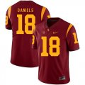 Wholesale Cheap USC Trojans 18 JT Daniels Red College Football Jersey