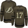 Wholesale Cheap Adidas Lightning #17 Alex Killorn Green Salute to Service Stitched Youth NHL Jersey