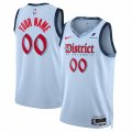 Cheap Men's Washington Wizards Active Player Custom Powder Blue 2024-25 City Edition Stitched Basketball Jersey