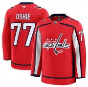 Men's Washington Capitals #77 TJ Oshie Red 2024-25 Home Stitched Hockey Jersey