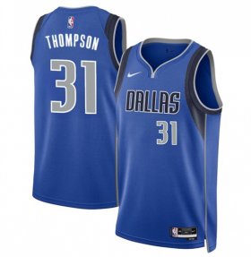 Men\'s Dallas Mavericks #31 Klay Thompson Blue 2024 Icon Edition Stitched Basketball Jersey