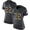 Wholesale Cheap Nike Panthers #22 Christian McCaffrey Black Women's Stitched NFL Limited 2016 Salute to Service Jersey