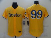 Wholesale Cheap Men's Boston Red Sox #99 Alex Verdugo Gold 2021 City Connect Stitched MLB Flex Base Nike Jersey