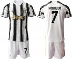 Wholesale Cheap Men 2020-2021 club Juventus home 7 white black Soccer Jerseys