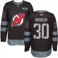 Wholesale Cheap Adidas Devils #30 Martin Brodeur Black 1917-2017 100th Anniversary Stitched NHL Jersey