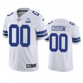 Wholesale Cheap Men\'s Dallas Cowboys Custom White 60th Anniversary Vapor Limited Nike Jersey