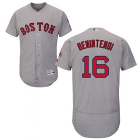 Wholesale Cheap Red Sox #16 Andrew Benintendi Grey Flexbase Authentic Collection Stitched MLB Jersey