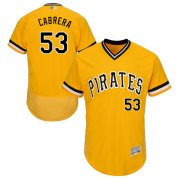 Wholesale Cheap Pirates #53 Melky Cabrera Gold Flexbase Authentic Collection Stitched MLB Jersey