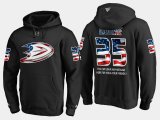 Wholesale Cheap Ducks #35 Jean Sebastien NHL Banner Wave Usa Flag Black Hoodie