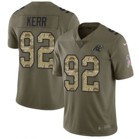 Wholesale Cheap Nike Panthers #92 Zach Kerr Olive/Camo Men\'s Stitched NFL Limited 2017 Salute To Service Jersey