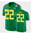 Wholesale Cheap Men Oregon Ducks Darrian Felix 2021 Fiesta Bowl Green Game Jersey 0A