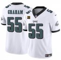 Cheap Men's Philadelphia Eagles #55 Brandon Graham White F.U.S.E With 4-Star C Patch Vapor Untouchable Limited Football Stitched Jersey