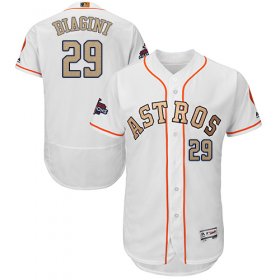 Wholesale Cheap Astros #29 Joe Biagini White FlexBase Authentic 2018 Gold Program Cool Base Stitched MLB Jersey