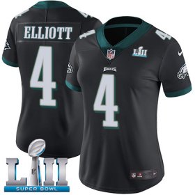 Wholesale Cheap Nike Eagles #4 Jake Elliott Black Alternate Super Bowl LII Women\'s Stitched NFL Vapor Untouchable Limited Jersey