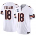 Cheap Men's Chicago Bears #18 Caleb Williams White 2024 F.U.S.E. With Draft Patch And 1-star C Patch Vapor Football Stitched Jersey