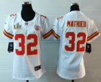 Wholesale Cheap Women's Kansas City Chiefs #32 Tyrann Mathieu White 2021 Super Bowl LV Vapor Untouchable Stitched Nike Limited NFL Jersey