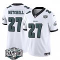 Cheap Men's Philadelphia Eagles #27 Quinyon Mitchell White 2024 New NFC East Champions F.U.S.E. Vapor Untouchable Limited Stitched Football Jersey