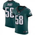 Wholesale Cheap Nike Eagles #58 LJ Fort Midnight Green Team Color Men's Stitched NFL Vapor Untouchable Elite Jersey