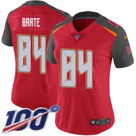 Wholesale Cheap Nike Buccaneers #84 Cameron Brate Red Team Color Women\'s Stitched NFL 100th Season Vapor Untouchable Limited Jersey