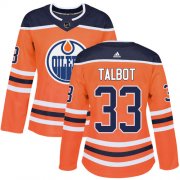 Wholesale Cheap Adidas Oilers #33 Cam Talbot Orange Home Authentic Women's Stitched NHL Jersey