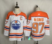 Wholesale Cheap Men's Edmonton Oilers #97 Connor McDavid White 2021 Retro Stitched NHL Jersey