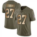 Wholesale Cheap Nike Ravens #27 J.K. Dobbins Olive/Gold Youth Stitched NFL Limited 2017 Salute To Service Jersey