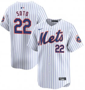 Cheap Youth New York Mets #22 Juan Soto White 2024 Home Limited Stitched Baseball Jersey